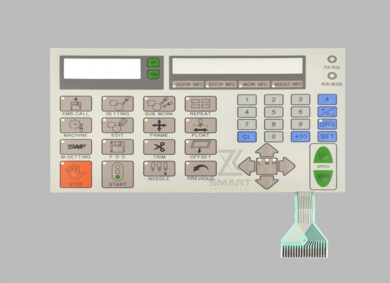 GP-047408 KEYPAD FILM 10003AAT10 Tangentbordspanel Knappsats Membran Switch Generic SWF T1201 Broderi Machine Reservdelar