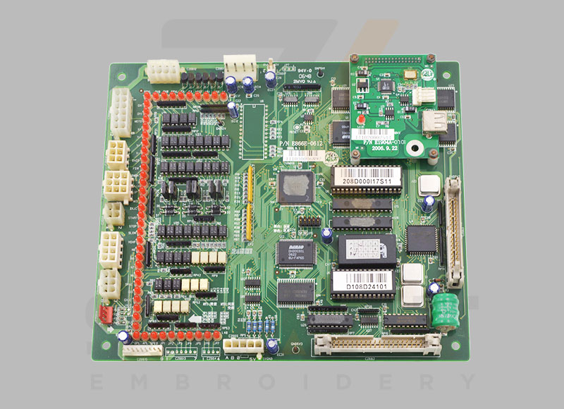 Äkta begagnade Dahao Electronic CPU Board Original Huvudkort P/N E866 Kinesiska brodermaskiner Reservdelar