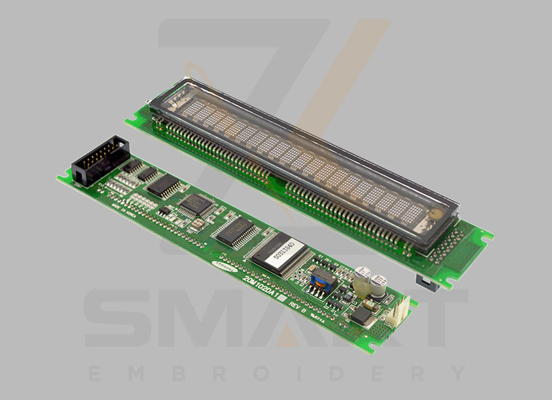 20M102DA1 Drifthuvudkaraktärer VFD Använder Skärm Dot Matrix Display Modul 5VDC Power Parallellt seriellt gränssnitt