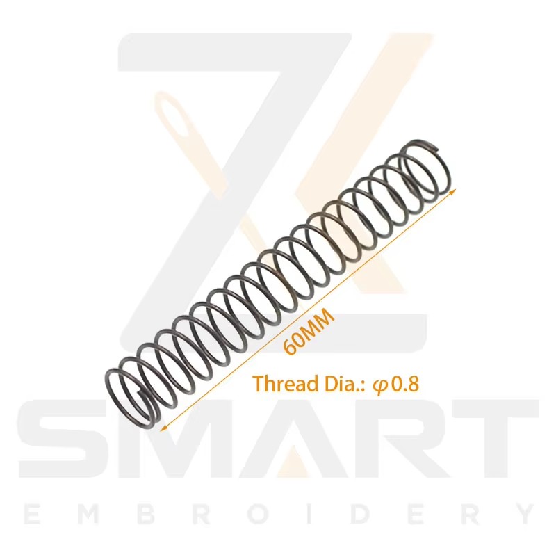 Presser Foot Return Spring Thread Dia. 0.8MM Längd 60MM För Tajima SWF Kinesiska Embroidery Machine N0502-0.8*55