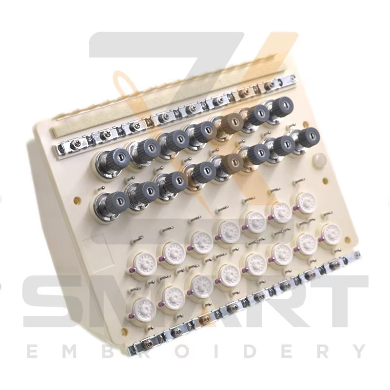 15 Färgspänningsbasenhet med Sensor Rail kinesiska embroidery Machine Parts T0104-TJ15